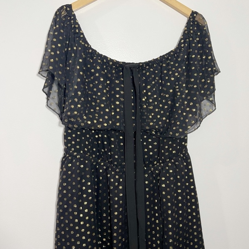 Eloquii Off The Shoulder Metallic Dot Dress, Size 20 - Picture 3 of 7
